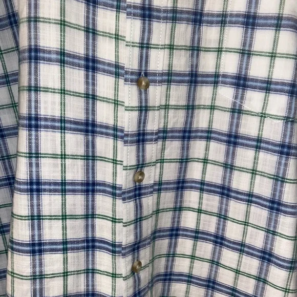 Izod Blue and Green Casual Button Down Shirt Size XXL - Picture 3 of 9